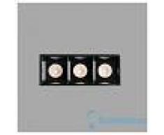 FARO Empotrable de techo Barcelona TROOP TRIMLESS 43705 negro 3 lamparas de 2w 3000K (calida)