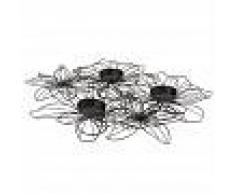 Maisons du Monde Portavelas composición floral de metal negro