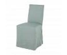 Maisons du Monde Funda de silla de lino lavado verde jade