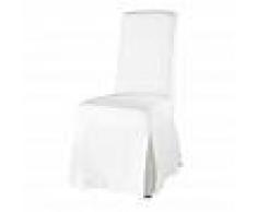 Maisons du Monde Funda larga de silla de lino lavado blanco Margaux