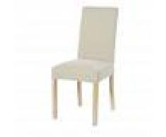 Maisons du Monde Funda de silla de terciopelo color crudo