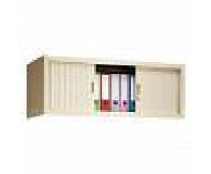 Altillo monobloc para armario de oficina Clásico desmontable Alt. 44 x An. 100 cm Puertas persiana