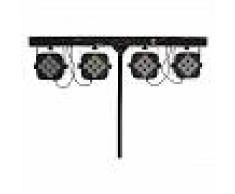 BeMatik - Barra de 4 focos PAR56 9 LED 3W RGB DMX512