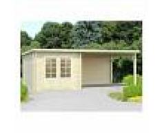 Caseta de Madera Ella con pérgola lateral Palmako 6,9+8,2 m2
