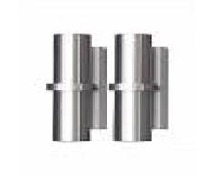 QAZQA Moderno Set de 2 apliques de pared BAS aluminio Redonda Adecuado