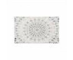 Alfombrilla de baño Luis Beige/Turquesa 60x100 cm - Alfombra para cuarto de baño