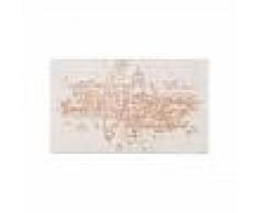 Alfombrilla de baño Luis Beige/Cobre 70x120 cm - Alfombra para cuarto de baño