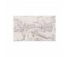 Alfombrilla de baño Luis Beige/Plata 70x120 cm - Alfombra para cuarto de baño