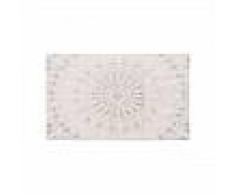 Alfombrilla de baño Luis Beige/Plata 80x150 cm - Alfombra para cuarto de baño