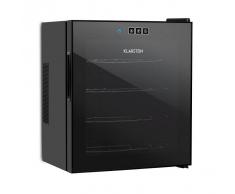 Klarstein Vinarium Nevera para vino 14 L 4 botellas Panel táctil 38 dB Puerta de cristal negra