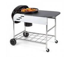Klarstein Meatpacker XXL Barbacoa de carbón vegetal BBQ Horno para ahumar Ø 54 cm galvanizado