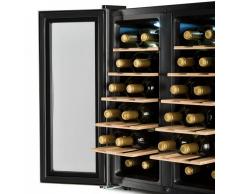 Klarstein SaloonNapa nevera para vinos Vinoteca 67L 2 puertas de cristal 11-18ºC plateado