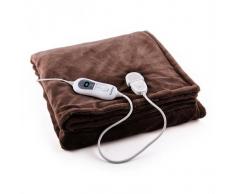 Klarstein Dr. Watson XXL Manta eléctrica 120W lavable 200x180cm Microfibra marrón