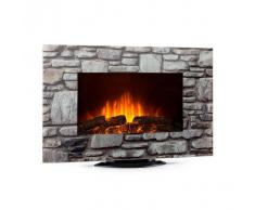 Klarstein Colmar Chimenea eléctrica Cristal 2000W 7 LED de colores Mando a distancia