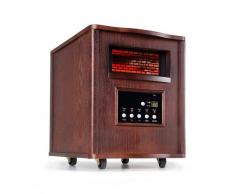 Klarstein Heatbox Radiador por infrarrojos 1500W Temporizador de 12h Mando a distancia Nogal oscuro