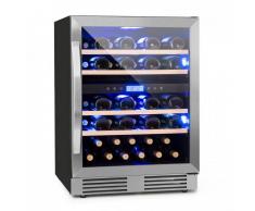Klarstein Vinovilla Duo43 Nevera para vinos 2 zonas 129l 43 botellas Puerta de cristal 3 colores