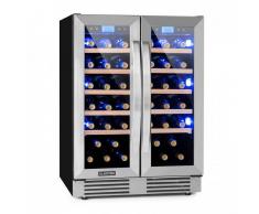 Klarstein Vinovilla Duo 42 Nevera para vinos 2 zonas 126l 42 botellas Puerta de cristal 3 colores