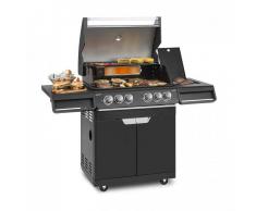 Klarstein Highgrade 4 IB barbacoa a gas 6 quemadores 19,8 kW 71x46cm grill acero inoxidable