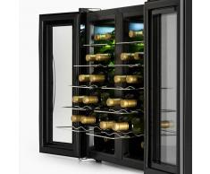 Klarstein SaloonNapa Nevera para vinos Vinoteca 67L 2 puertas de cristal 11-18ºC negro