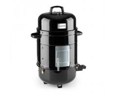 Klarstein Barney Parrilla BBQ 3 en 1 Parrilla Carbon y Eléctrica Ahumador 1800W 3x40cm Termómetro