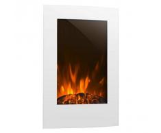 Klarstein Lausanne vertical Chimenea eléctrica 2000 W Temporizador semanal Blanco