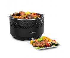 Klarstein Micro-Q 3131 Barbacoa de carbón Redonda 31 cm de diámetro Rejilla Negro