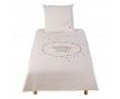 Maisons du Monde Juego de cama infantil de algodón con estampado crudo, rosa y dorado 140x200