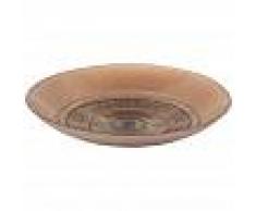 Maisons du Monde Plato decorativo de cristal estriado naranja