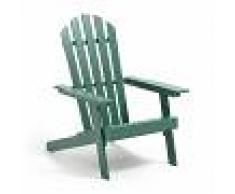 LA REDOUTE INTERIEURS Sillón de jardín estilo Adirondack con 3 posiciones, Zeda VERDE