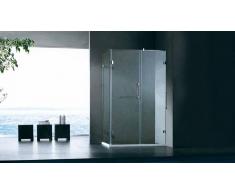 MobilierMoss Mampara de ducha rectangular 120x80 cm de vidrio - Jago