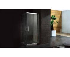 MobilierMoss Mampara de ducha de vidrio 80x80 o 90x90 cm - Lelia