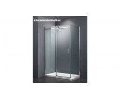 MobilierMoss Mampara de vidrio de 120 o 140 cm con puerta corredera - Carola