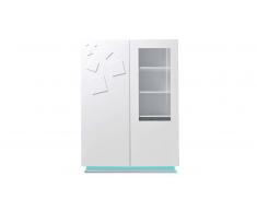 MobilierMoss Vitrina de diseño Quadrat 2 puertas lacada blanca