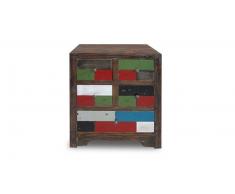 MobilierMoss Brasilia - Mesilla de noche de madera multicolor