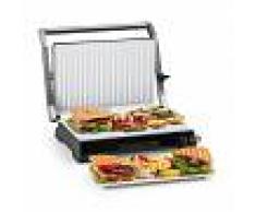 Klarstein Buffalo Grill de contacto Parrilla de panini 2000W Acero inoxidable Plateado/Negro