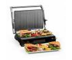 Klarstein Buffalo Grill de contacto Parrilla de panini 2000W Acero inoxidable Plateado/Negro