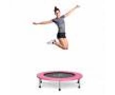 KLARFIT Rocketbaby Cama elástica Ø96cm Polipropileno Hasta 100 kg Pintura en polvo Rosa