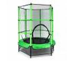 KLARFIT Rocketkid Cama elástica de 140 cm verde