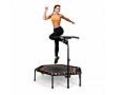 KLARFIT Jumpanatic Pro Cama elástica fitness con barra 50“ / 127 cm Ø Naranja