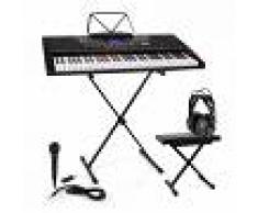 SCHUBERT Etude 225 USB Teclado de aprendizaje Juego de auriculares, soporte de teclado y banco