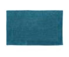 benuta PLUS Alfombrilla de baño Loops Azul 60x100 cm - Alfombra para cuarto de baño
