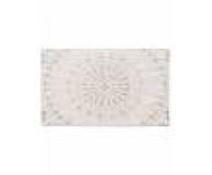 benuta PLUS Alfombrilla de baño Luis Beige/Plata 80x150 cm - Alfombra para cuarto de baño