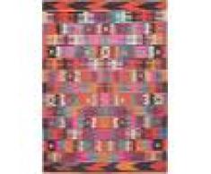 benuta TRENDS Alfombra de tejido plano Jelle Multicolor 160x230 cm - Alfombra lisa para cocina, corredor y pasillo - fácil de limpiar