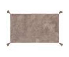 benuta PLUS Alfombrilla de baño Flora Gris 60x100 cm - Alfombra para cuarto de baño