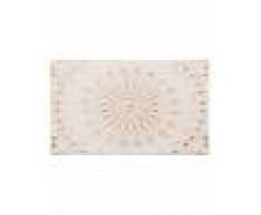 benuta PLUS Alfombrilla de baño Luis Beige/Cobre 80x150 cm - Alfombra para cuarto de baño