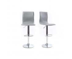 Taburete de bar surf alto color gris moderno (lote de 2)