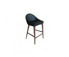 Taburete de bar diseño madera PU negro 65cm DALIA
