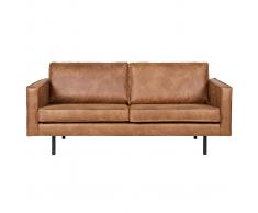 Sofá cuero vintage camel 2 plazas ASPEN
