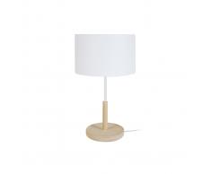 Lámpara de mesa diseño madera blanco ELIOT