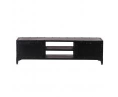 Mueble TV diseño metal negro 150cm FACTORY